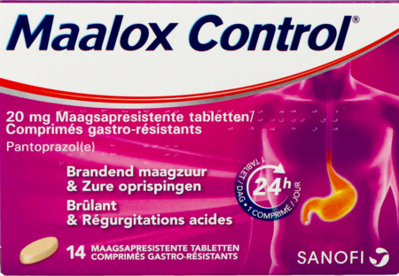 Maalox Control 20mg Maagsapresistente Tabl 14