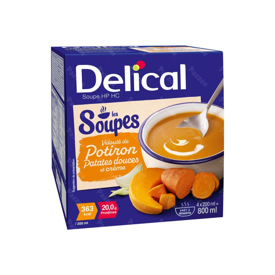 Delical soep HPHC - 800 ml - pompoen/zoete aardappel/room
