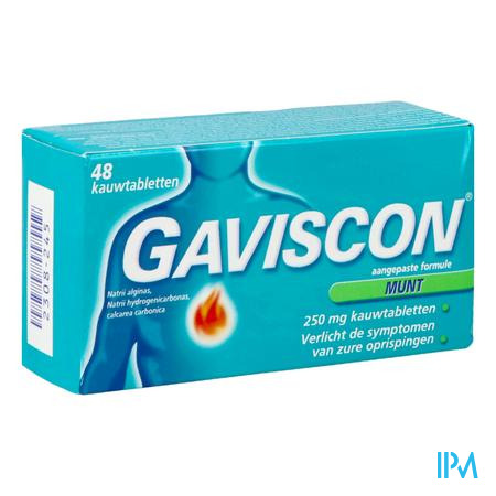 Gaviscon Menthe Comp A Croquer 48x250 mg