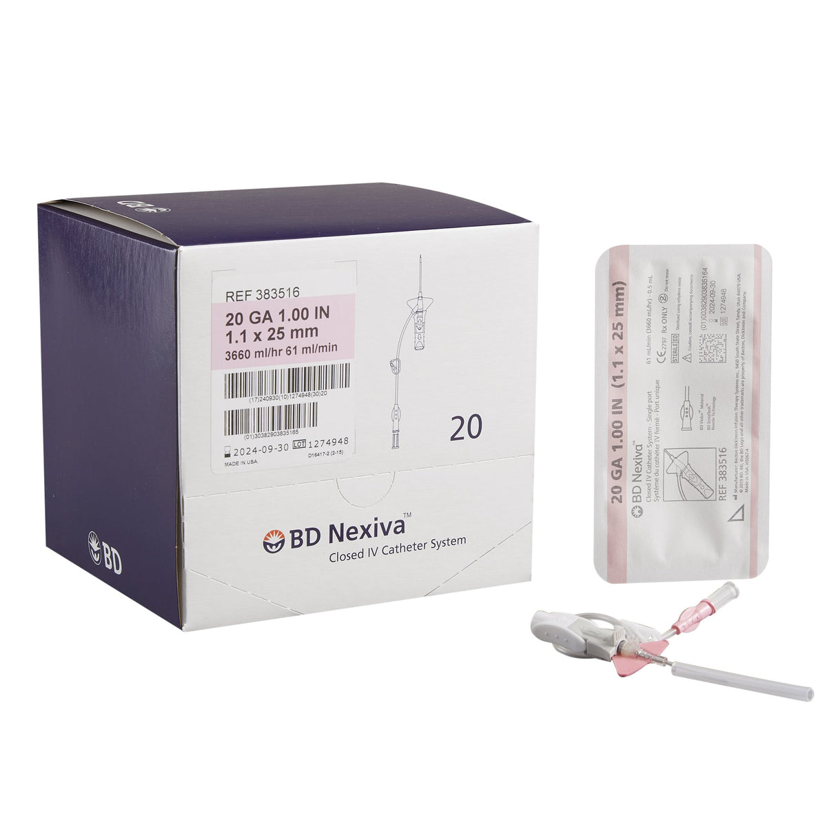 BD Nexiva IV catheter met Dual Port