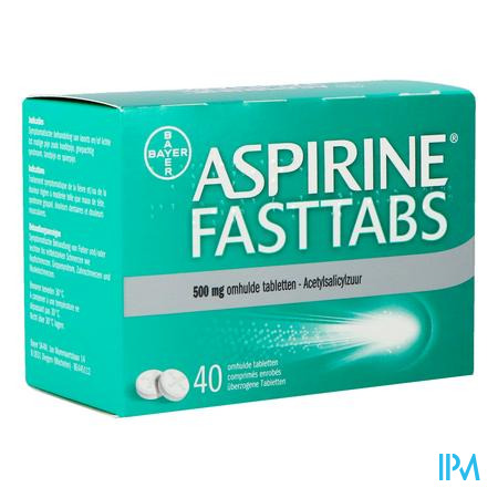 Aspirine Fasttabs 500mg Filmomh Tabl 40