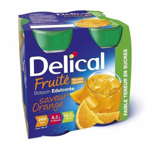 Delical vruchtendrank met zoetstoffen - 200ml - sinaasappel
