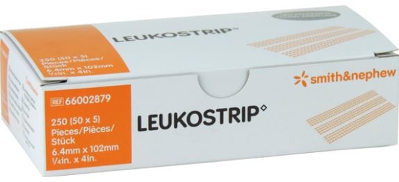 Leukostrip wondhechtstrips 6,4 x 102 mm per 50 x 5 strips