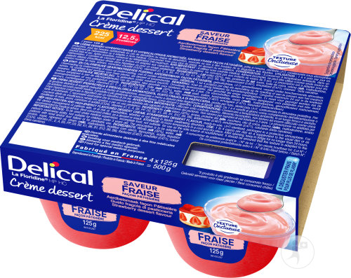 Delical Crème HPHC zonder suikers - 125g - aardbei