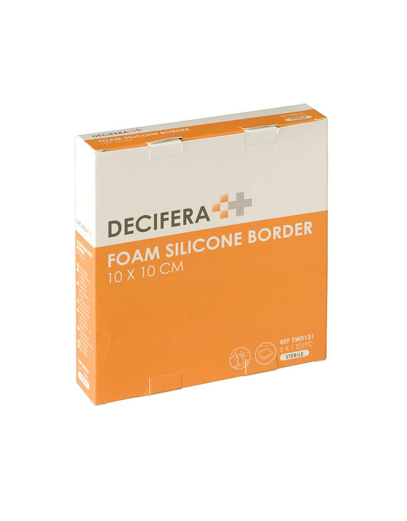 Decifera Foam Silicone border 10 x 10 cm - 5st/doos