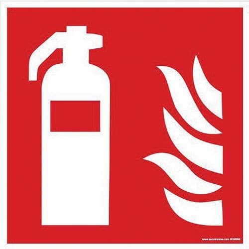 Pictogramme en PVC - extincteur de feu – 10x10 cm