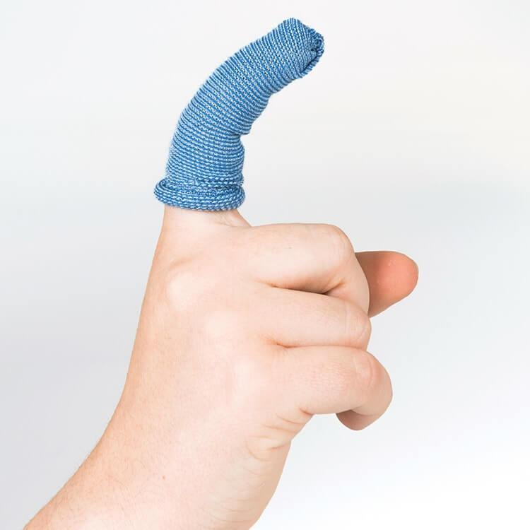 Finger bob blauw maat medium (per 100 stuks)
