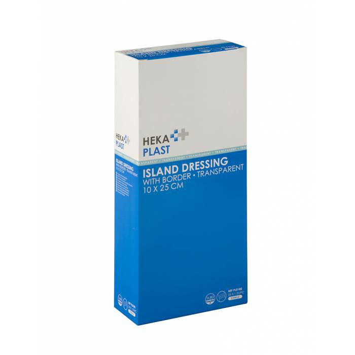 Heka plast border transparant 10 x 25 cm steriel - 25st/doos