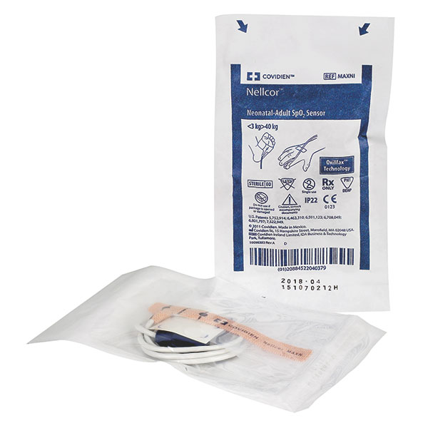 Nellcor vingersensor pediatrie - 3 - 20 kg - single use - 24 stuks