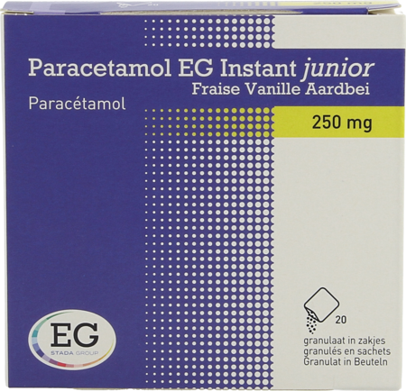 Paracetamol EG Inst.Junior250Mg Van-Aardb.Zakje 20