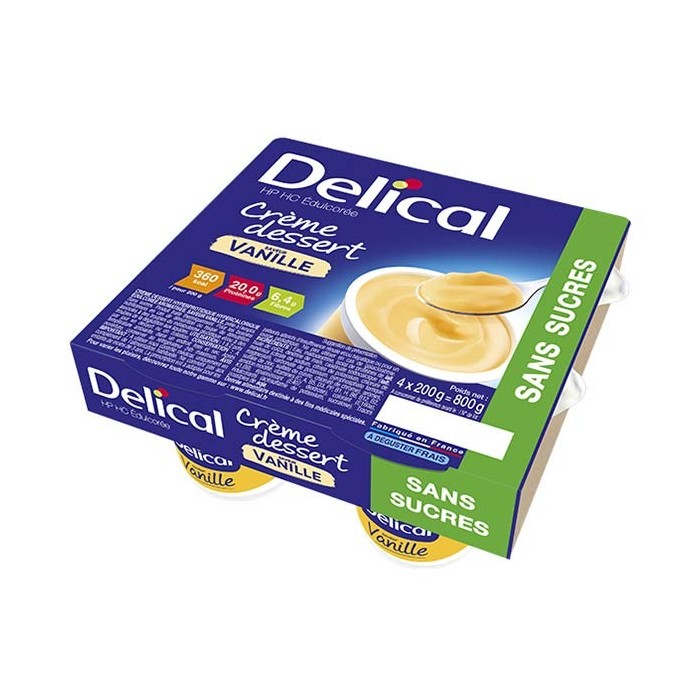 Delical Crème HPHC zonder suikers - 125g - vanille