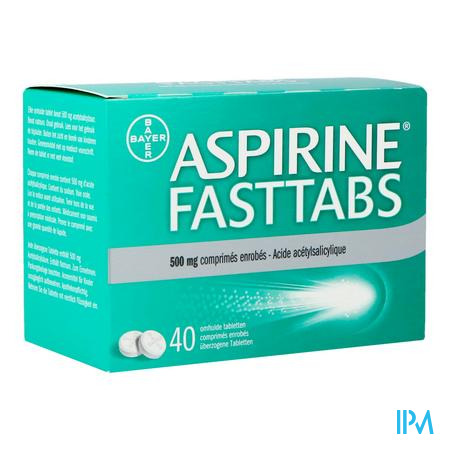 Aspirine Fasttabs 500mg Filmomh Tabl 40