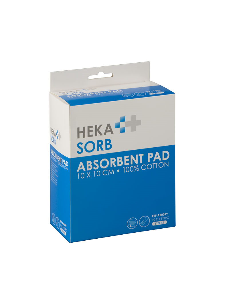 HEKASORB ABSORBEREND VERBAND 10X10 ST - 50 st/doos