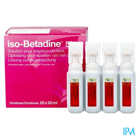 Iso Betadine Sol Oculaire-spoelen Oog 20udx20ml 5%
