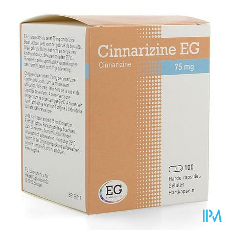 Cinnarizine Eg Caps 100 X 75mg