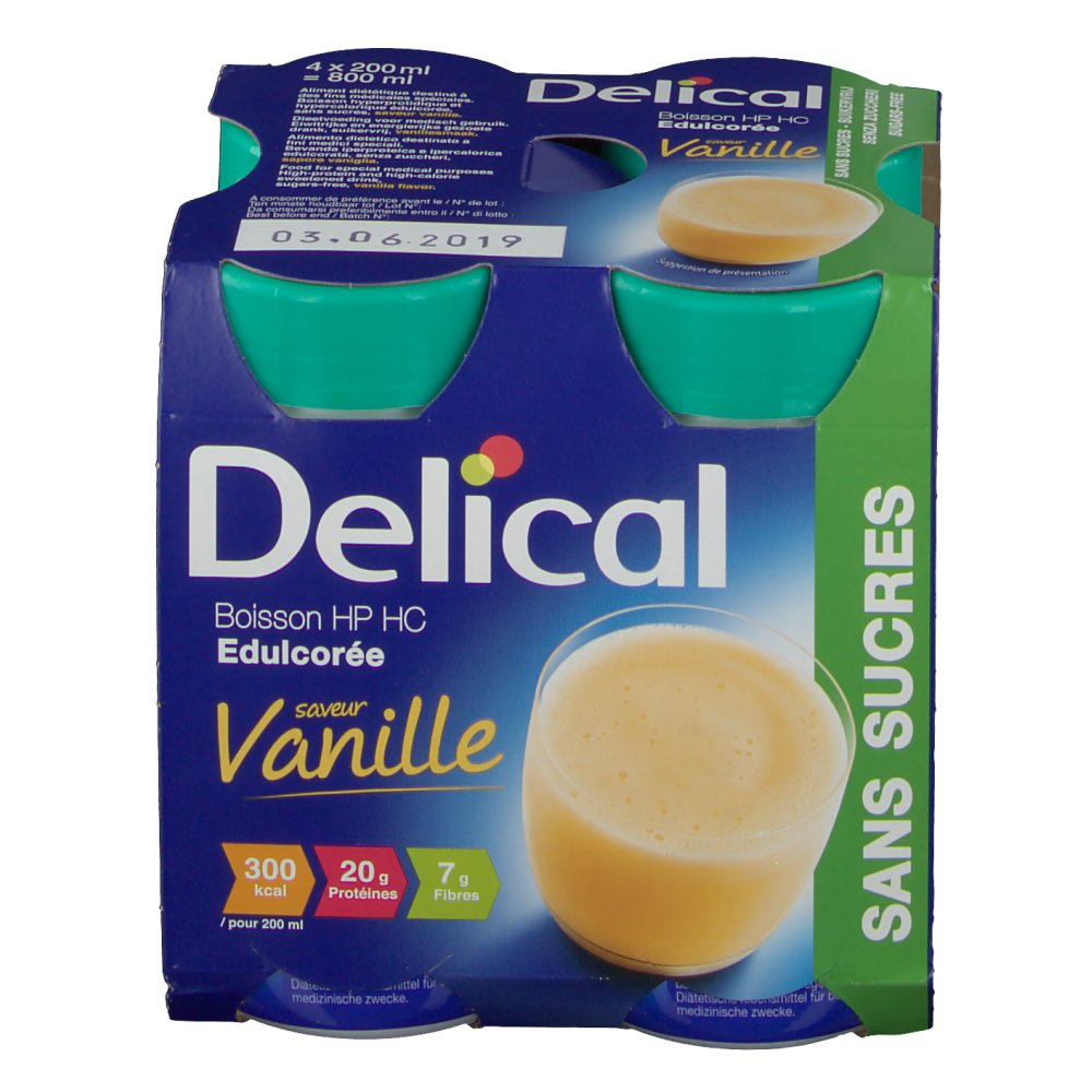 Delical HPHC met zoetstoffen - 200 ml - vanille