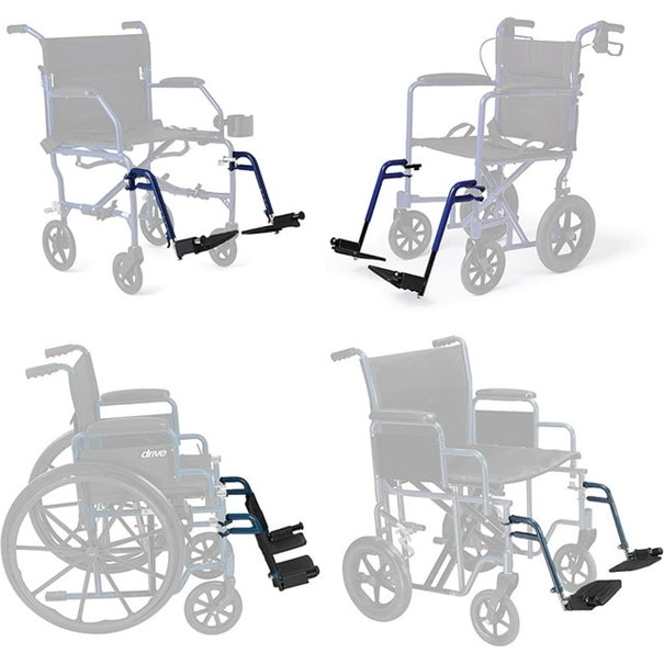 Voetsteunen voor rolstoel (Merk Romed)