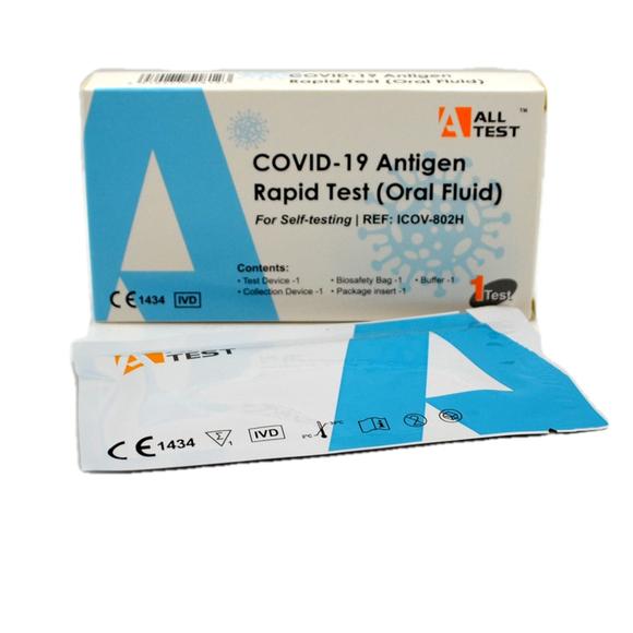 Covid-19 antigen zelftest (via speeksel) 