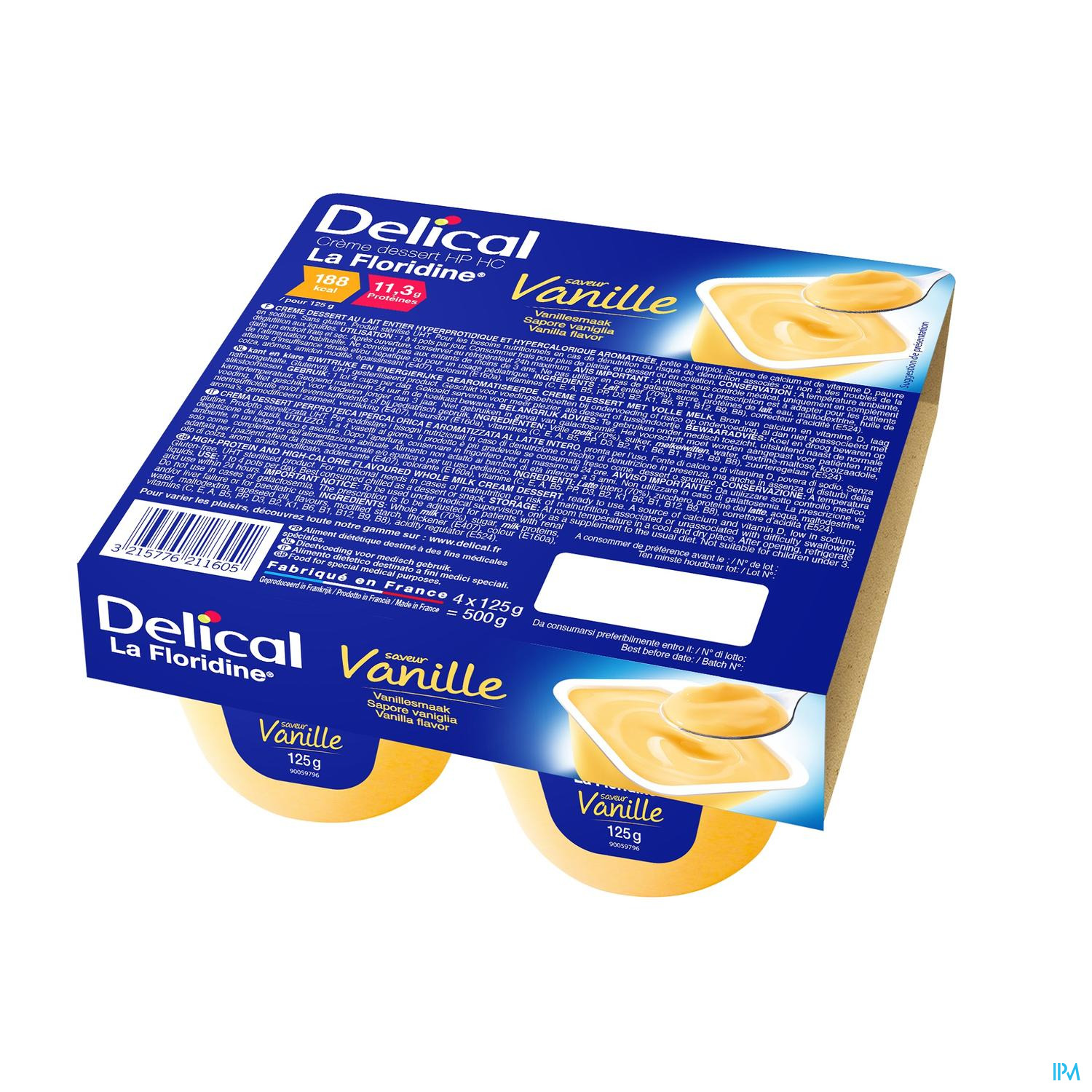 Delical CREME LA FLORIDINE - 125 G - VANILLE